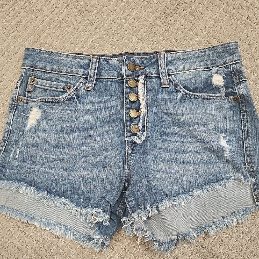 Distressed Denim Shorts M